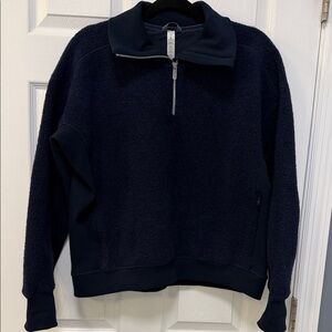 Lululemon Women's Navy Quarter-Zip Sweatshirt